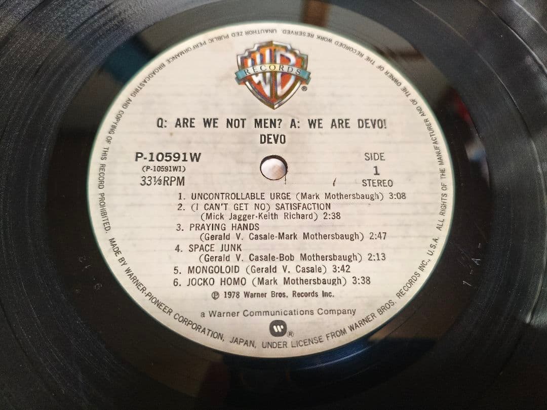 Devo Are We Not Men? 1978 Japanese Warner LP with Obi & Insert Used | Japansoundstore