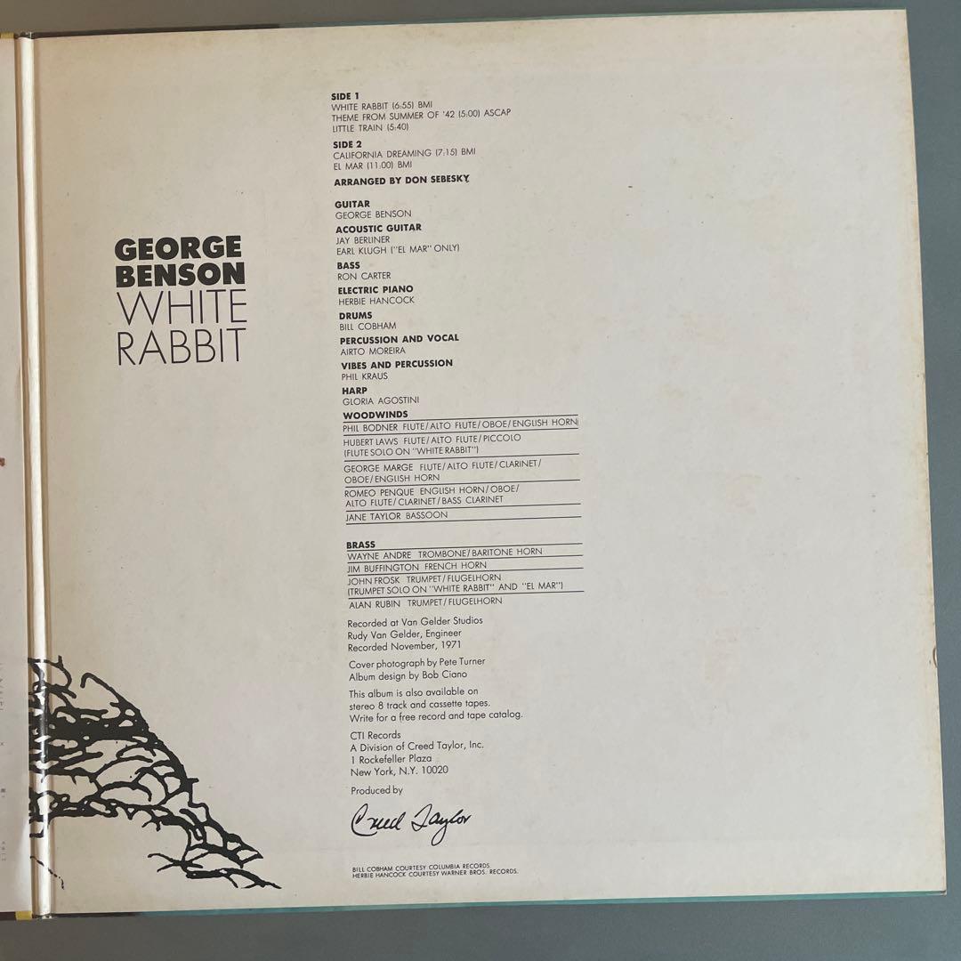 George Benson - White Rabbit LP Japan Pressing CTI Jazz Fusion Vinyl W/ OBI