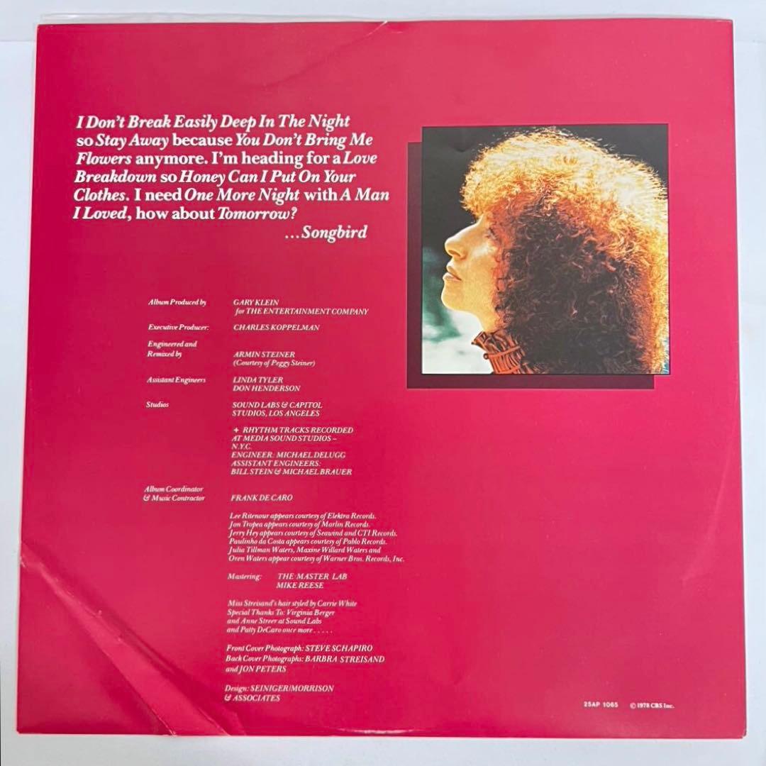 Barbra Streisand Songbird Japan LP Vinyl Record 1978 CBS/Sony 25AP 1065 OBI