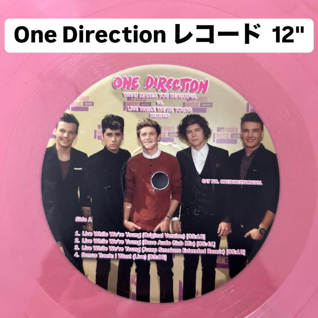 One Direction What Makes You Beautiful vs. Live While We're Young 12" Pink Vinyl