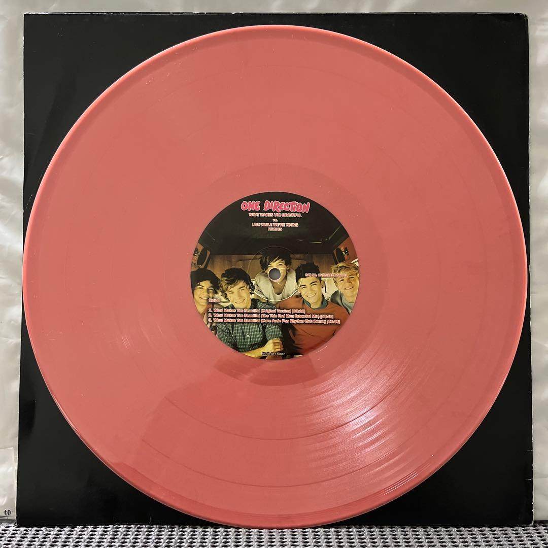 One Direction What Makes You Beautiful vs. Live While We're Young 12" Pink Vinyl