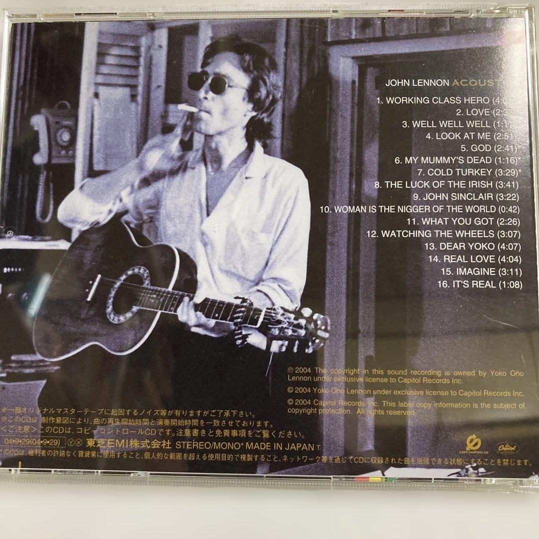 John Lennon Acoustic CD Japan Press Limited Edition with Obi and Guitar Pick