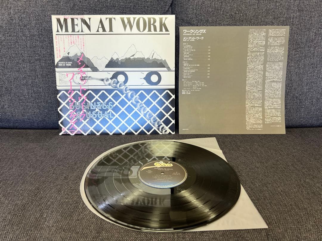 Men At Work - Business As Usual Vinyl LP Japan Pressing w/ Obi & Liner 25-3P-379