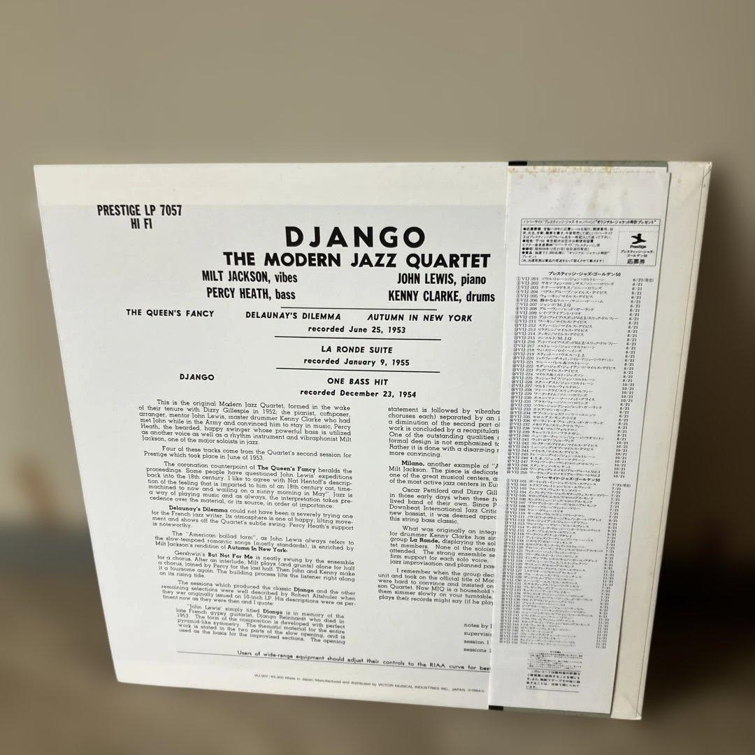 Modern Jazz Quartet - Django LP Vinyl Japan Prestige Jazz Golden 50 Series Obi