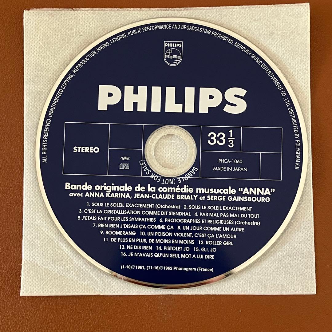 Serge Gainsbourg Anna Original Soundtrack Japan CD Paper Sleeve with OBI PHCA-10