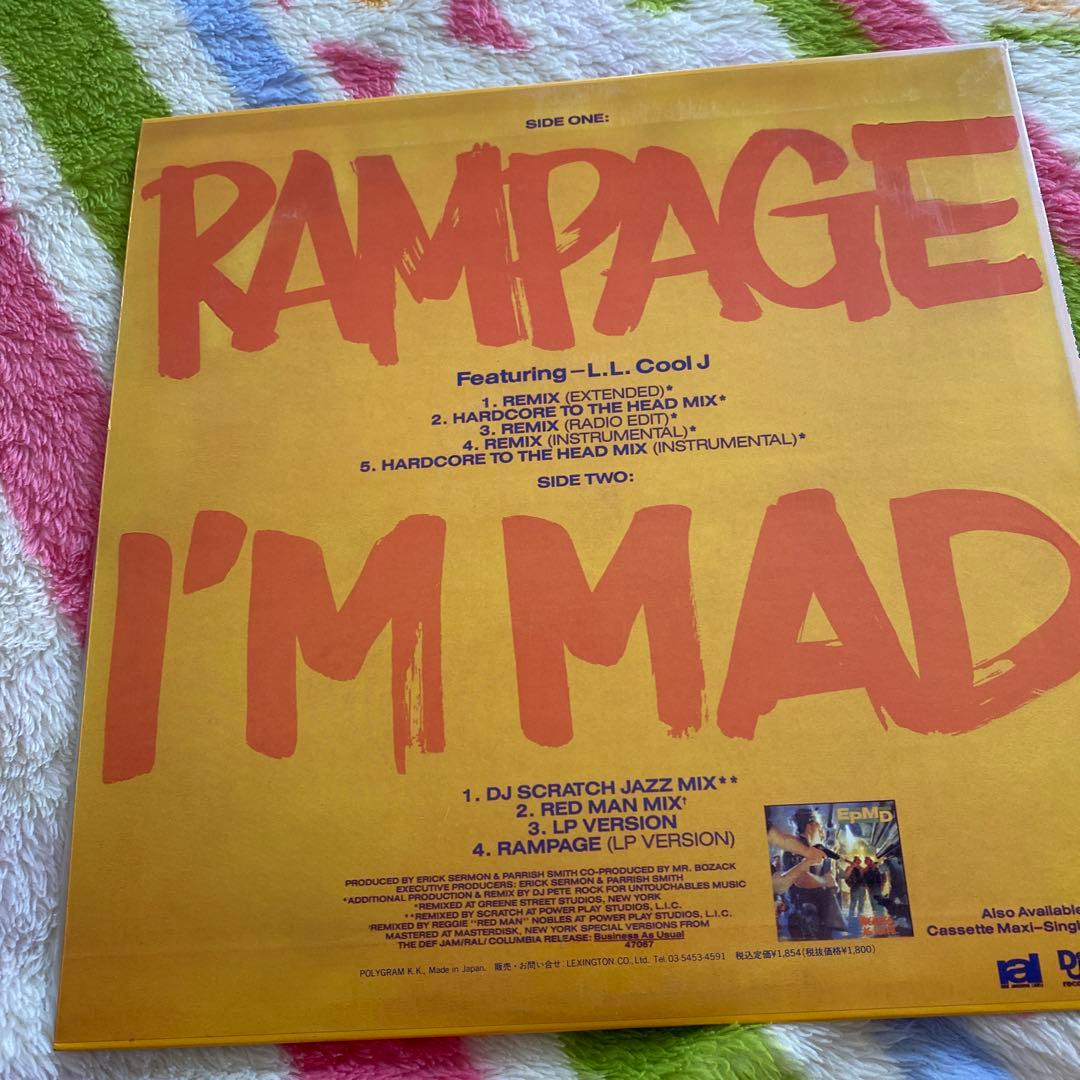 EPMD - Rampage ft. LL Cool J Vinyl 12" Single Hip Hop Classic Japan Import