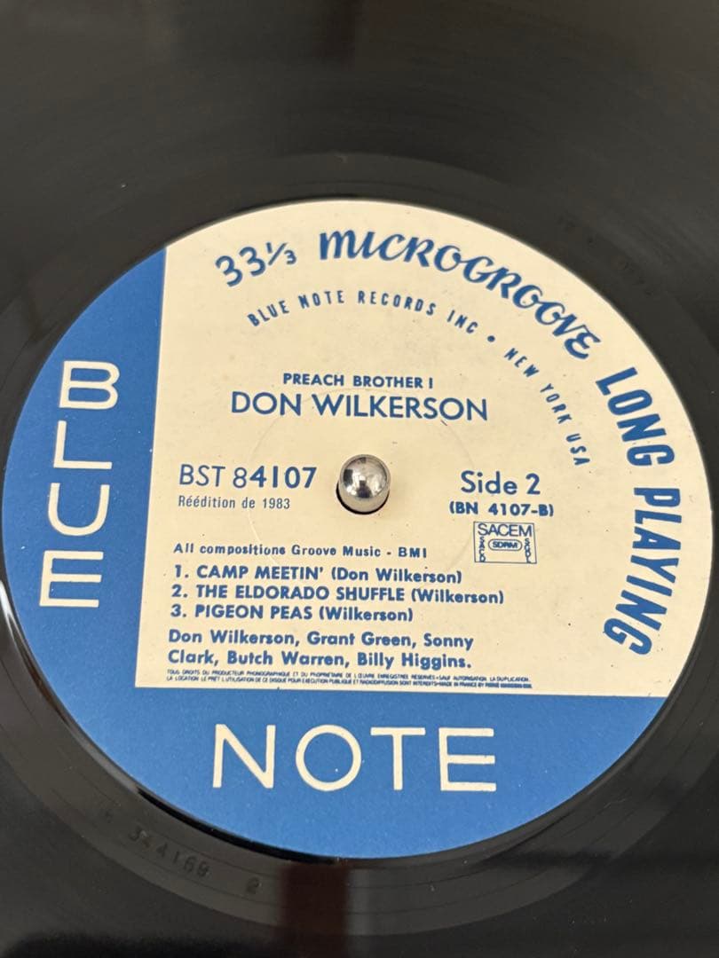 Don Wilkerson Preach Brother! 1983 French Reissue Blue Note Jazz LP Grant Green