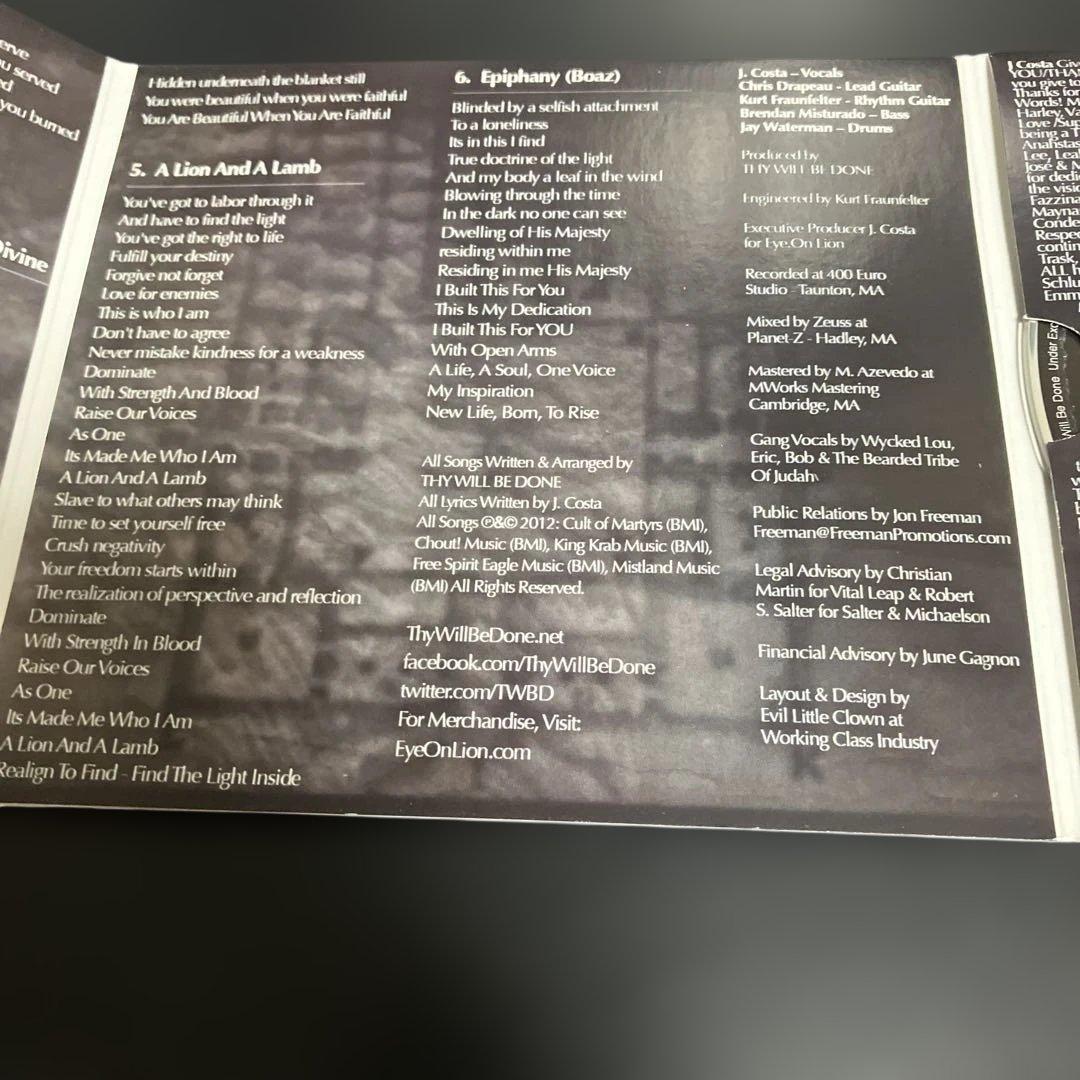 Thy Will Be Done - Temple CD, Digipak, 2012 Metalcore, Eye On Lion Records