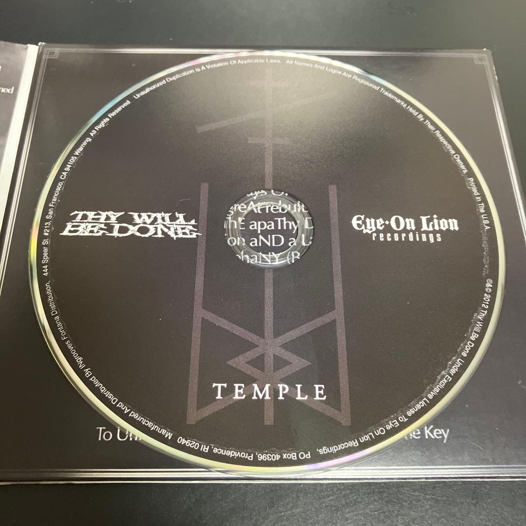 Thy Will Be Done - Temple CD, Digipak, 2012 Metalcore, Eye On Lion Records
