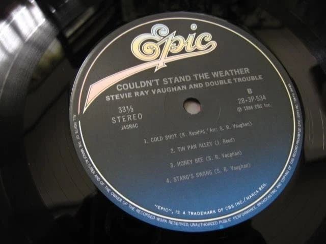 Stevie Ray Vaughan Couldn't Stand The Weather LP Vinyl Japan Obi Import