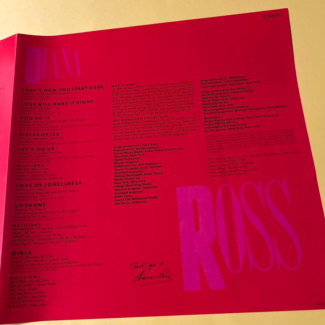 Diana Ross - Ross Vinyl LP Japan Pressing With Obi - 1983 Pop Soul Masterpiece
