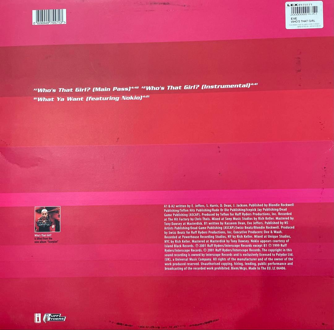 Eve - Who's That Girl? 12" Vinyl Single (2001) Ruff Ryders