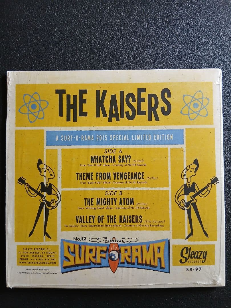 The Kaisers - Surf-O-Rama 2015 Special Limited Edition 7" Orange Vinyl EP Record
