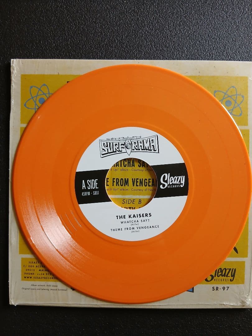 The Kaisers - Surf-O-Rama 2015 Special Limited Edition 7" Orange Vinyl EP Record