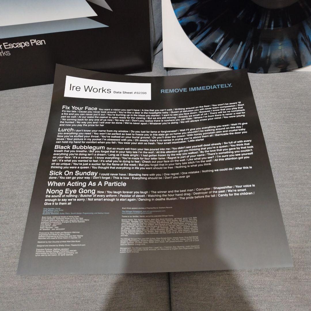 The Dillinger Escape Plan - Ire Works LP Custom Tri-Color Merge w/ Splatter Viny