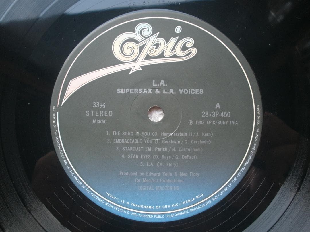 LA Supersax & L.A. Voices Japan LP 1983 Jazz Vocal w/ Obi Original Pressing