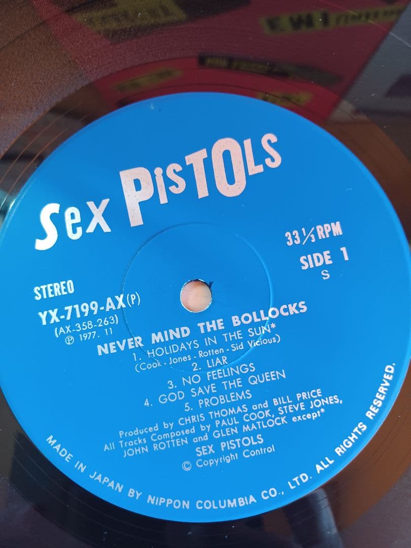 Black Ink Japanese Obi LP Sex Pistols Never Mind the Bollocks 1977 Punk Record U | Japansoundstore