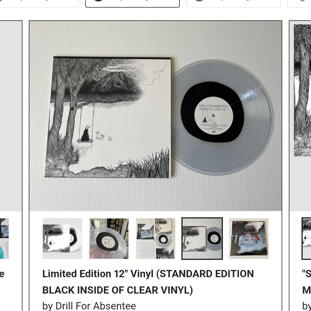 Drill For Absentee - Strand Of A Lake Vol. 1 & 2 Vinyl LP Clear Black Splatter