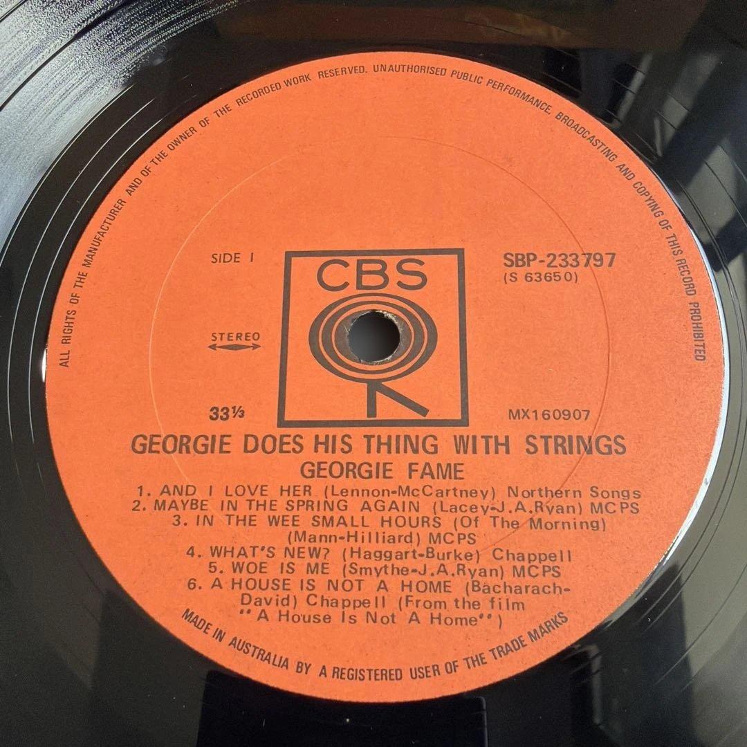 Georgie Fame - Georgie Does His Thing With Strings Vinyl LP Australia Pressing
