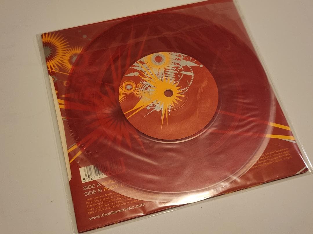 The Killers Smile Like You Mean It 7" Vinyl Single Red Color Disc Import