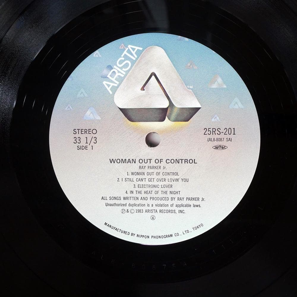 Ray Parker Jr. Woman Out of Control Vinyl LP Japan 1983 Arista 25RS-201 w/ Obi