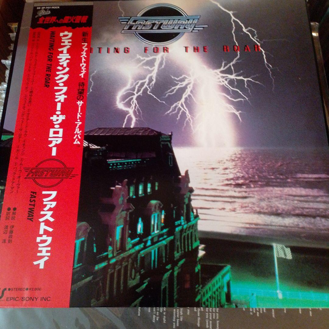 FASTWAY Waiting For The Roar LP 1986 Japan Pressing Vinyl Record with Obi
