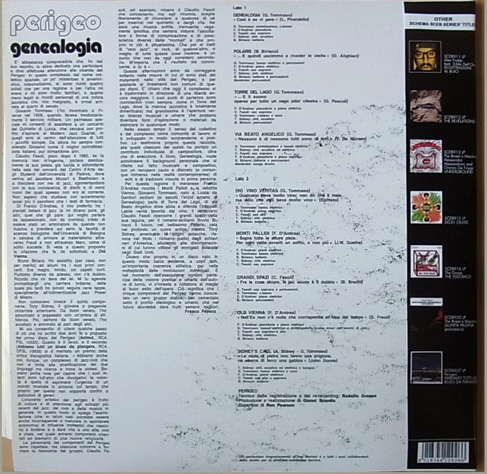 Perigeo Genealogia LP + CD Jazz Fusion Near Mint with Sleeve | Japansoundstore