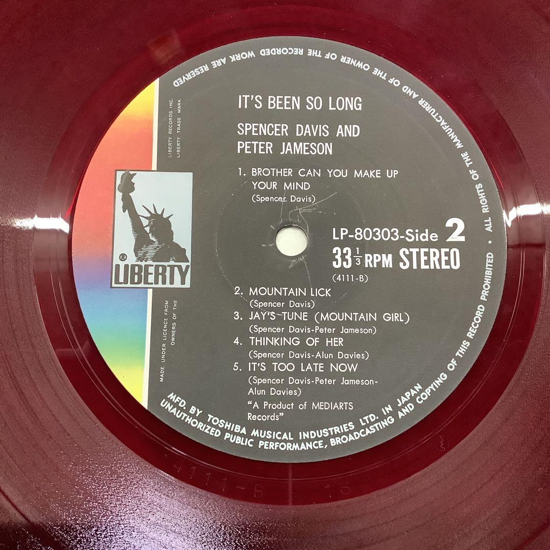 Spencer Davis & Peter Jameson - It's Been So Long LP Vinyl Japan Pressing