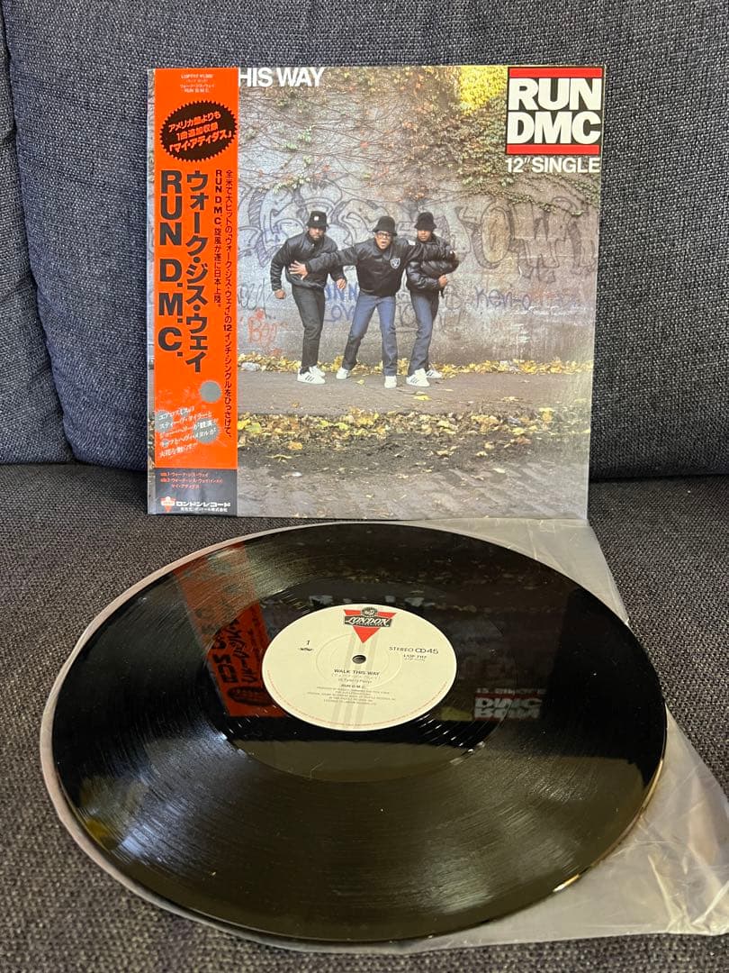 RUN D.M.C. Walk This Way 12" Single Japan w/ Obi My Adidas Hip Hop Classic 1986