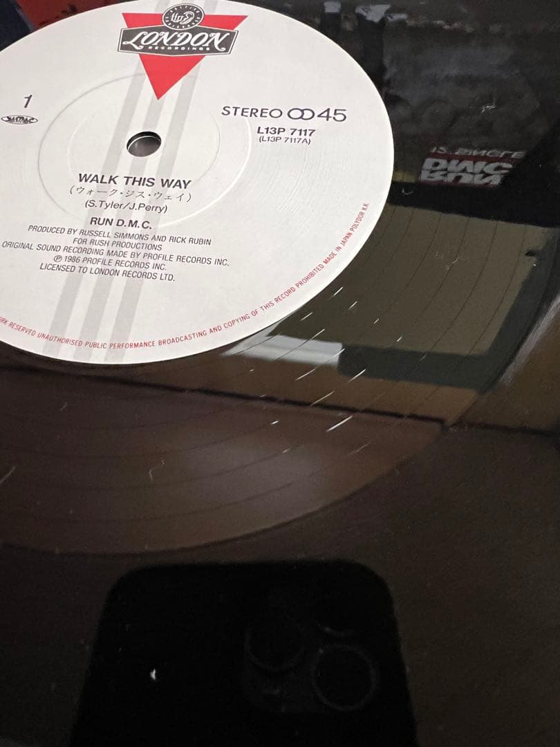 RUN D.M.C. Walk This Way 12" Single Japan w/ Obi My Adidas Hip Hop Classic 1986
