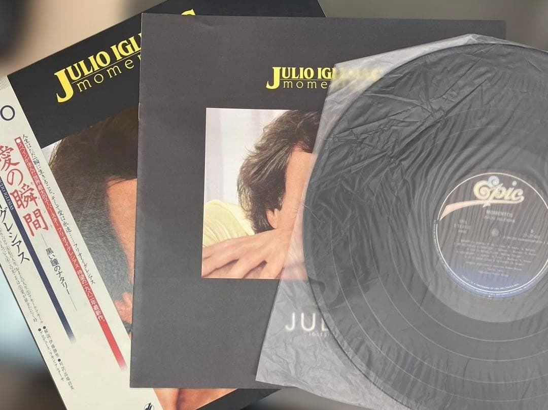 Julio Iglesias - Momentos LP Vinyl Record 1982 Japan Epic 28-3P-400 w/ Obi