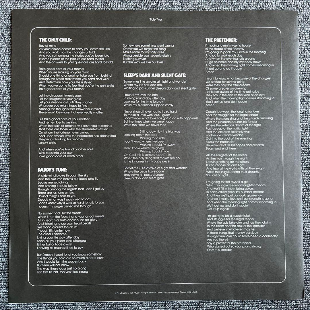 Jackson Browne - The Pretender Vinyl LP, Japan, 1976 Singer-Songwriter Classic