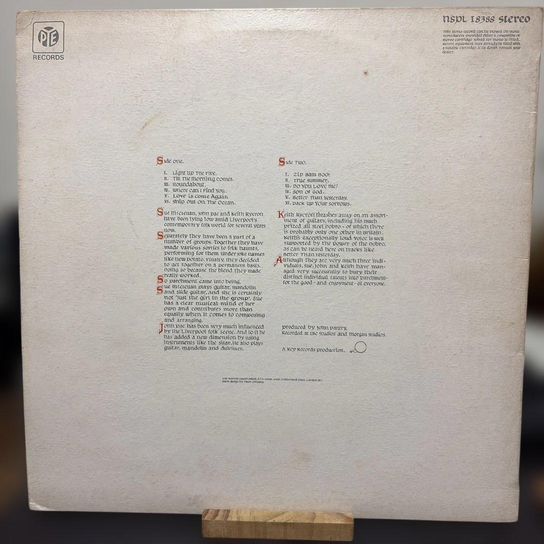 Parchment - Light Up The Fire LP UK Original Pye Records Folk Rock Vinyl