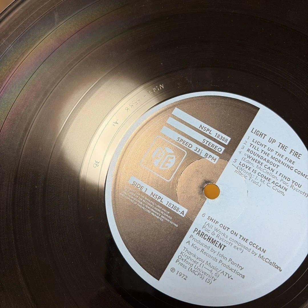 Parchment - Light Up The Fire LP UK Original Pye Records Folk Rock Vinyl
