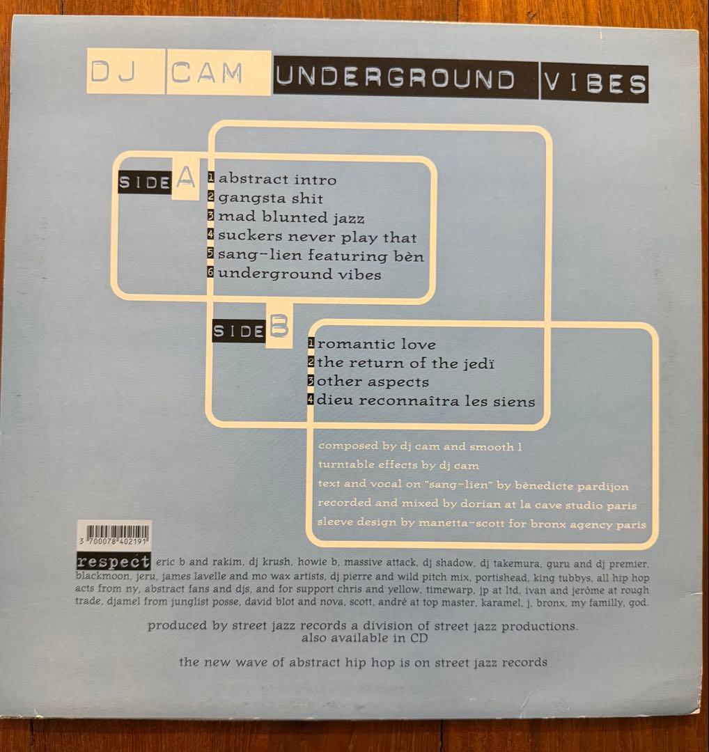 DJ Cam - Underground Vibes Vinyl LP French Abstract Hip Hop Jazz Trip Hop