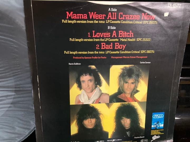 Quiet Riot - Mama Weer All Crazee Now - UK 12" Vinyl Single Epic TA 4572
