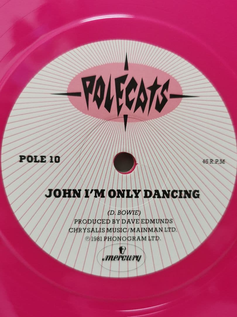 The Polecats - John I'm Only Dancing - Rare 10" Pink Vinyl EP (POLE 10) UK 1981