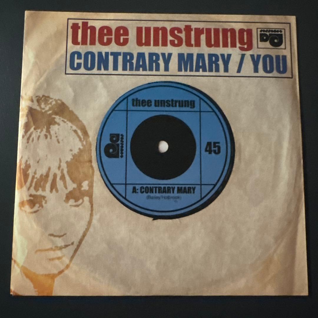 thee unstrung - Contrary Mary / You 7" Single Signed by Band Poptones 2004