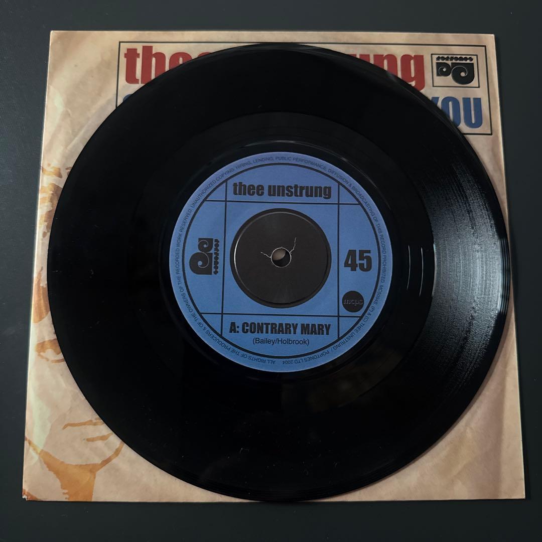 thee unstrung - Contrary Mary / You 7" Single Signed by Band Poptones 2004