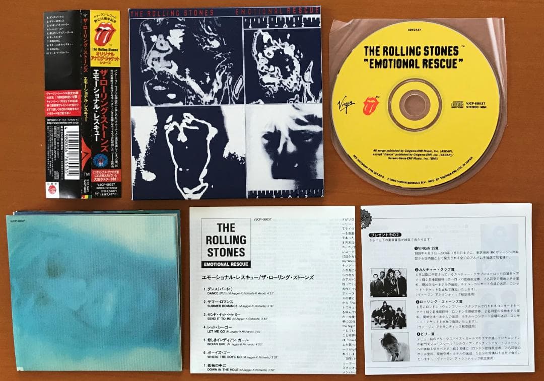 The Rolling Stones Emotional Rescue CD Japan Press Mini LP with OBI 1999 Reissue