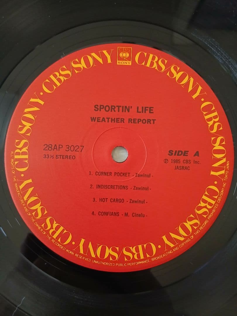 Weather Report - Sportin' Life Japan Vinyl LP w/ Obi CBS/Sony 28AP 3027