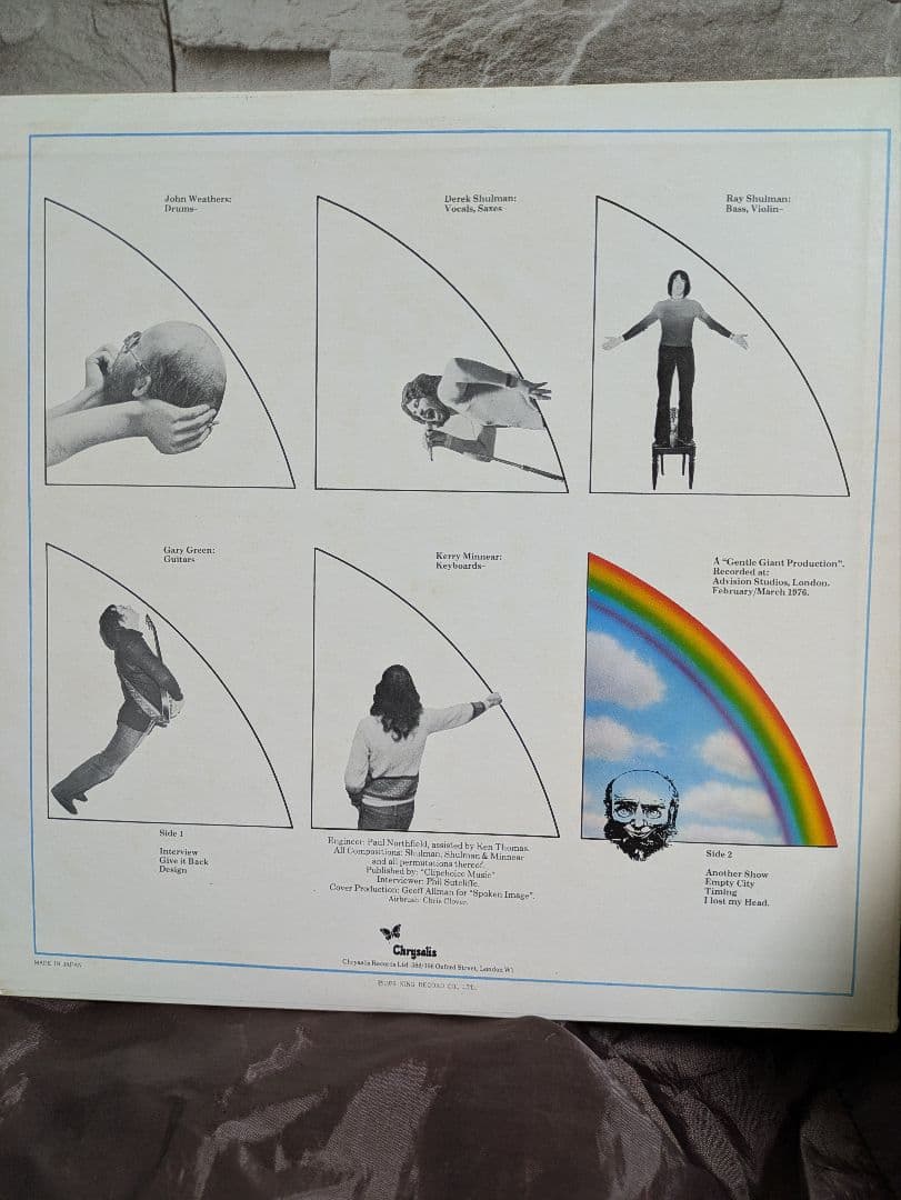 Gentle Giant - in'terview LP Vinyl Record 1976 Prog Rock Japan Pressing