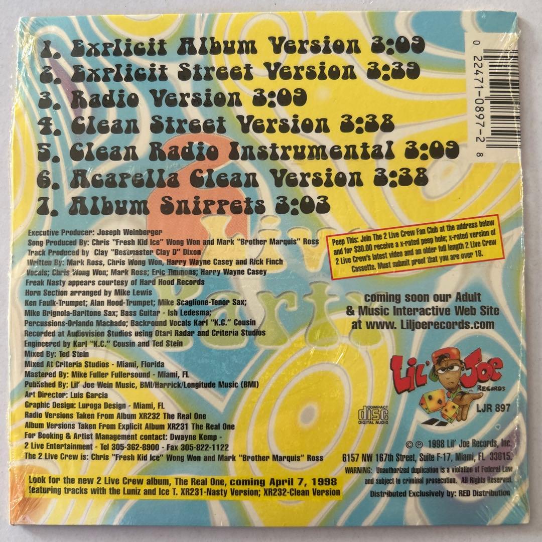 The 2 Live Crew - 2 Live Party CD Single (1998, Lil' Joe Records)