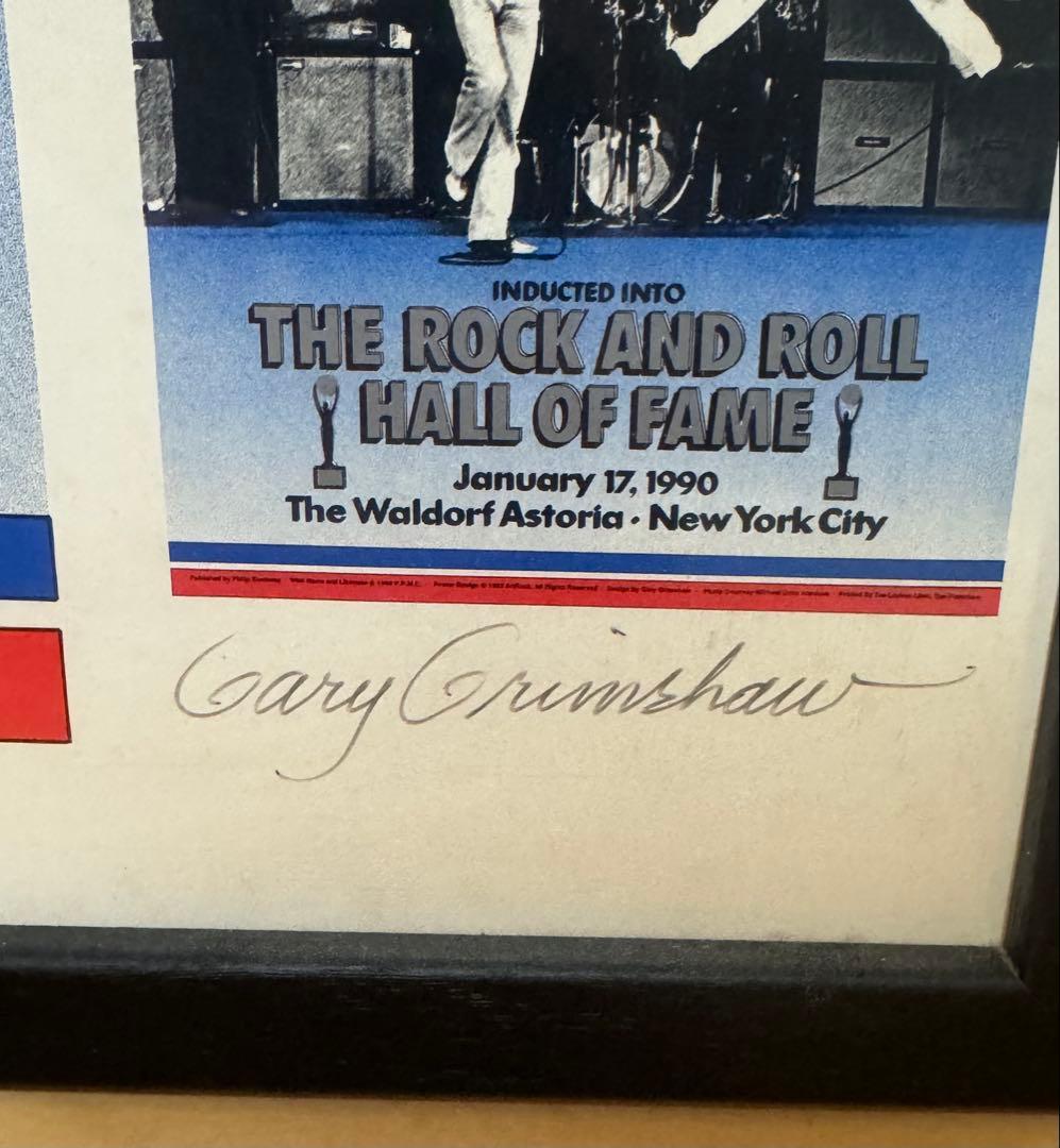 The Who Rock & Roll Hall of Fame 1990 Framed Official Poster Signed Used | Japansoundstore