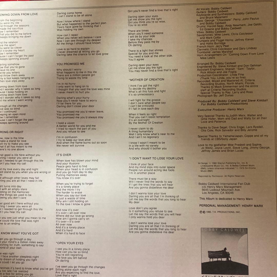 Bobby Caldwell Cat In The Hat 1980 Japan Vinyl LP 25AP 1748 City Pop Soul