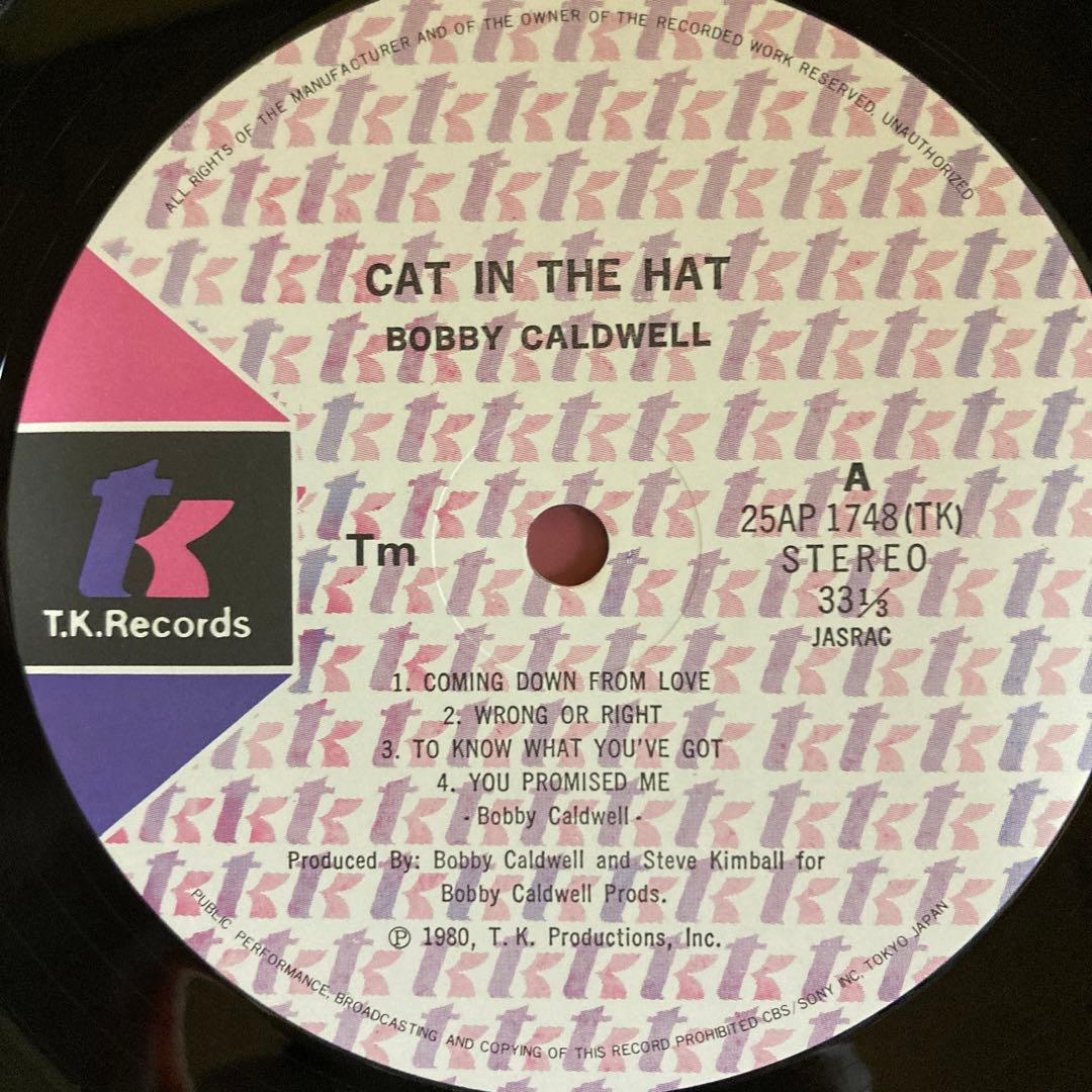 Bobby Caldwell Cat In The Hat 1980 Japan Vinyl LP 25AP 1748 City Pop Soul