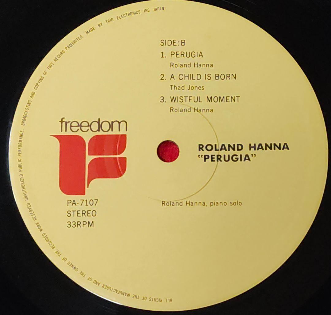Roland Hanna - Perugia Vinyl LP Japan Jazz Trio Records PA-7107 Obi Piano Solo