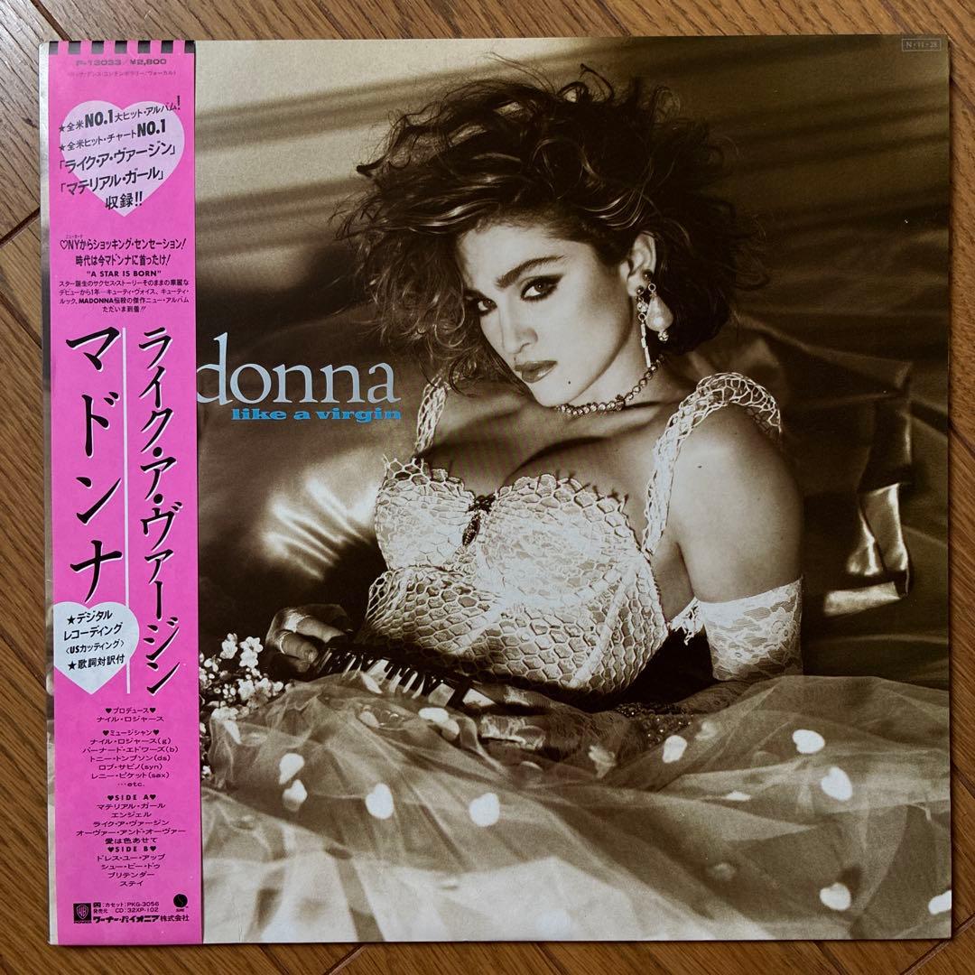 Madonna Like a Virgin LP Vinyl Record Japan Pressing with Obi Strip