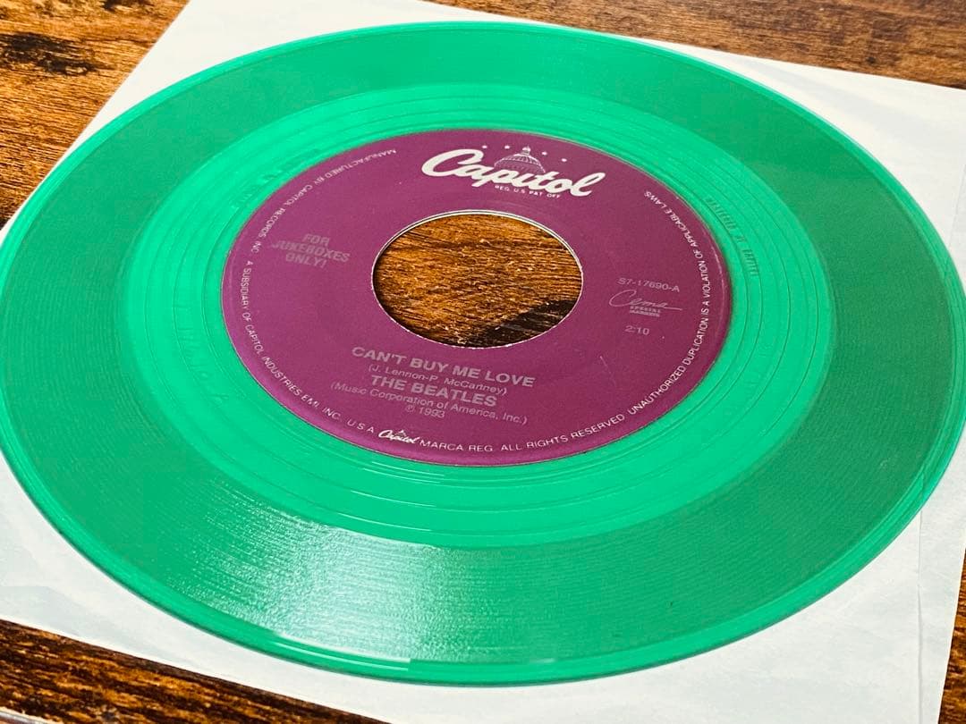 The Beatles Can't Buy Me Love Green Vinyl 7" Single CEMA Jukebox 1993 USA