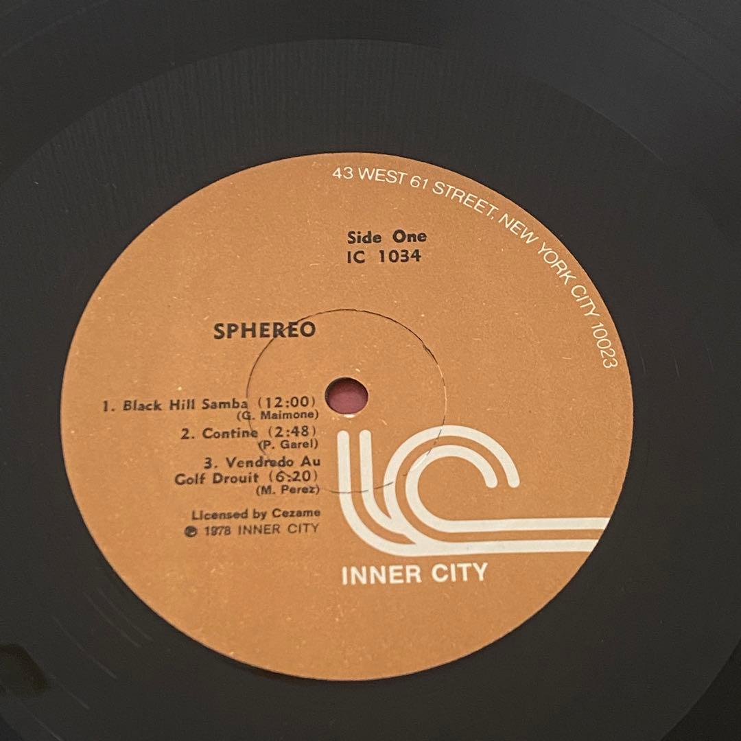 Spheroe - S.T. Vinyl LP 1978 Inner City Records Jazz Rock France